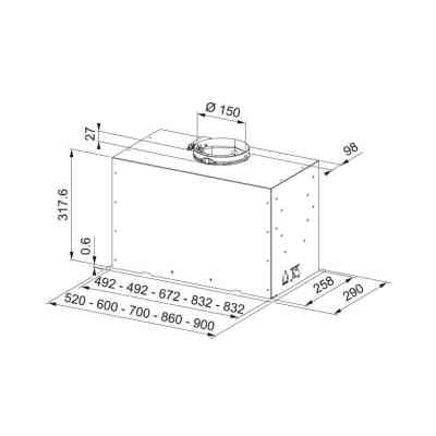 Витяжка кухонна Franke Box Flush Basic FBFE BK A52 (305.0729.555) Вінниця
