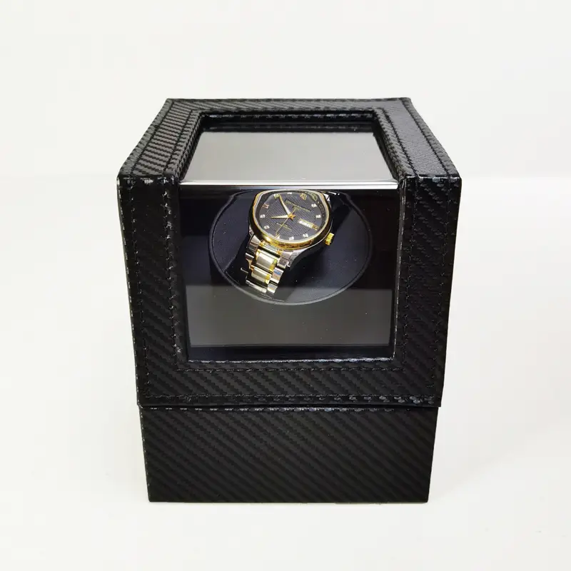 Скринька для підзаводу годинника Віндер тайммувер для 1-го годинника (Чорний з чорним 1) Київ - фото 9