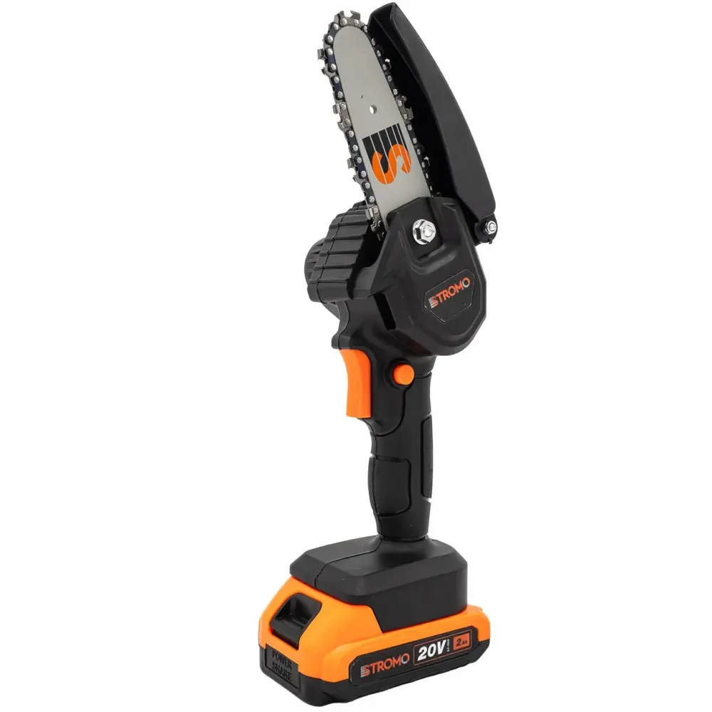 Аккумуляторная мини пила Stromo AAS20 (20В, 2А·час) с шиной 10 см – веткорез для сада Львов - изображение 6