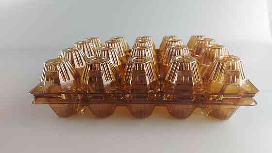 Упаковка для куриных яиц 20 ячеек КОРИЧНЕВАЯ верх и низ (50 шт) Харьков