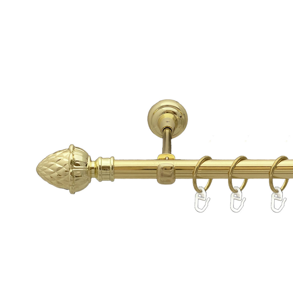 Карниз Orvit Цинара металевий однорядний відкритий Золото 19 мм 300 см (00-00012949) Львів - фото 1