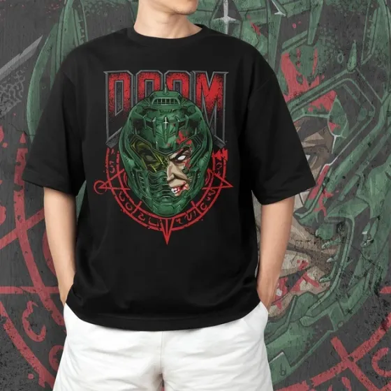 Футболка для подростка мальчика с принтом Doom Doomguy Размер 160 Anime11043 Днепр