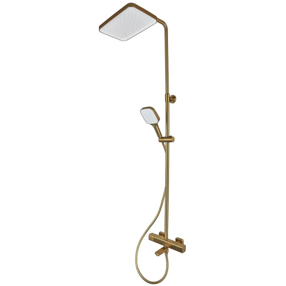 Душова колона Mixxus Premium VIRGO 009-J BRUSHED GOLD з термостатичним змішувачем,3 функції  ( MI6649 ) 20516 Харків