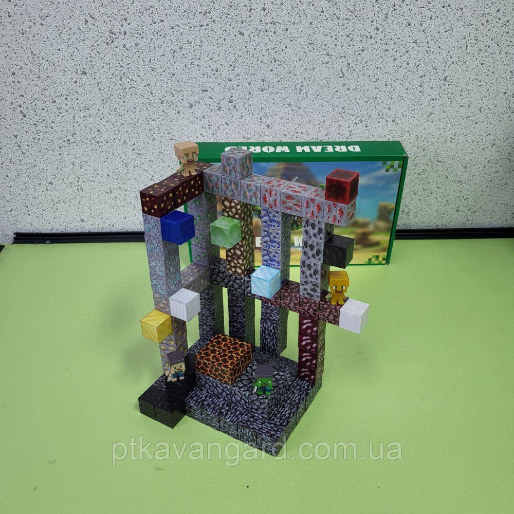 Магнітний конструктор майнкрафт печера 121 магнітних блока Dream World LZCK 058 Хмельницький - фото 4