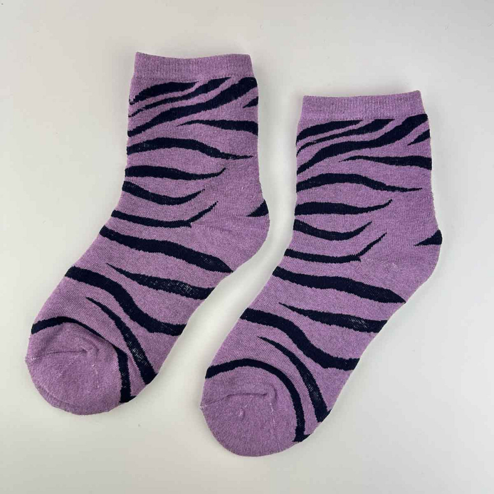 Теплые носки женские классические в полоску Греви GM Textile Высокие 36-41 Лавандовый Сумы - изображение 1