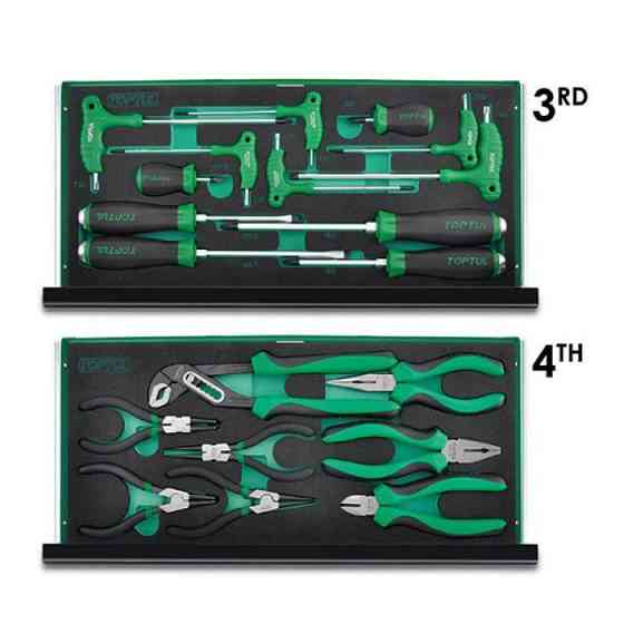 Ящик з набором інструментів для автосервісу TOPTUL 3 секції 82 од. GCAZ0016 Одеса