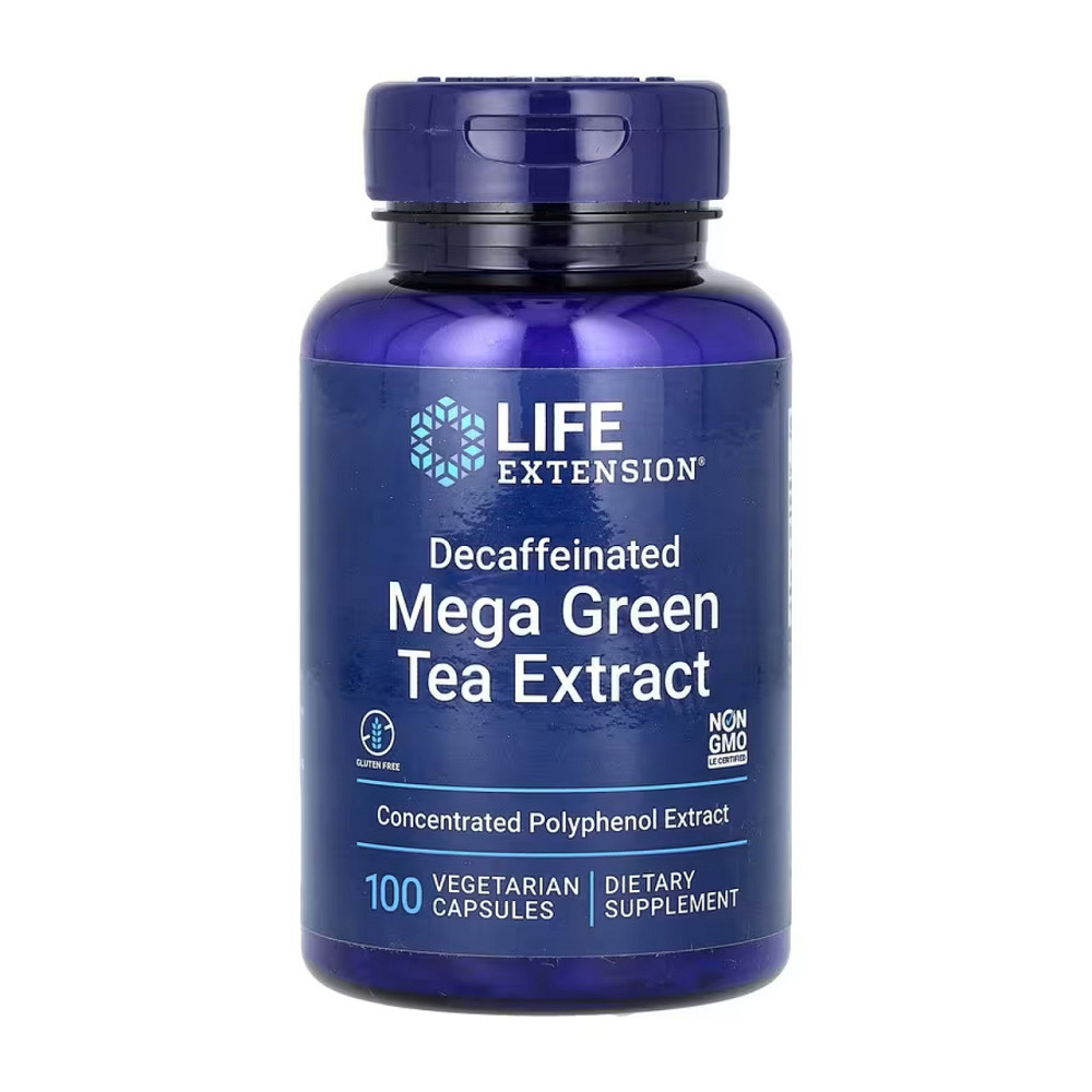 Экстракт зеленого чая для похудения Life Extension Decaffeinated Mega Green Tea Extract 100 капс Киев - изображение 1