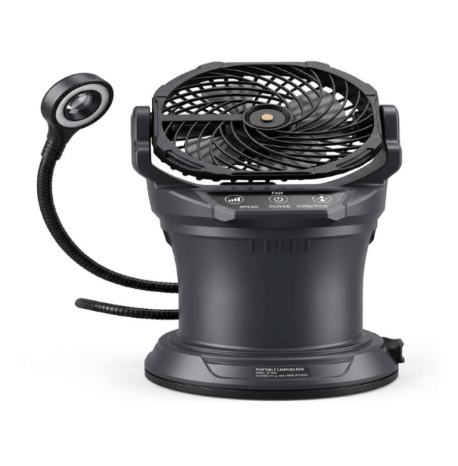 Портативный вентилятор TS-5575 Black с распылением  USB-C, RGB, таймер, 3 режима увлажнения Одесса - изображение 1