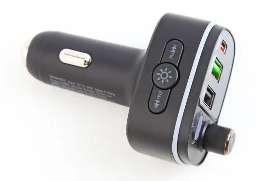 Додаток для радіохвилі в прикур. Bluetooth 5.0 Hoco E62 2USB QC 20Вт + Type-C + вольтметр Вінниця