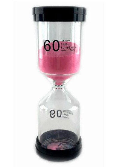 Часы песочные на 1 час розовый песок Киев - изображение 1