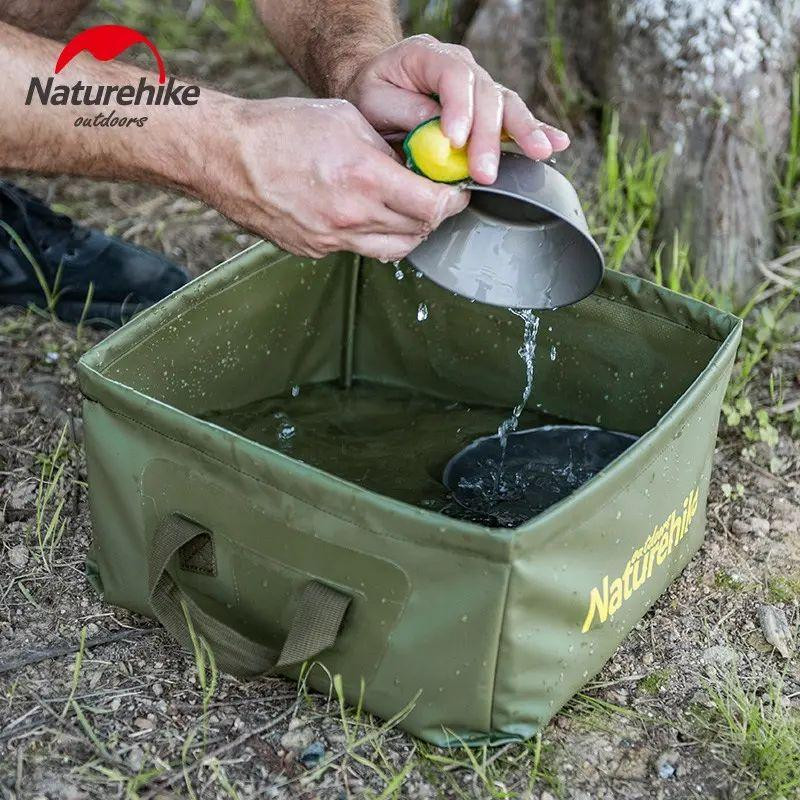 Складаний контейнер для води із ПВХ Naturehike NH19SJ007 Square bucket 13л (Зелений) Вінниця - фото 3