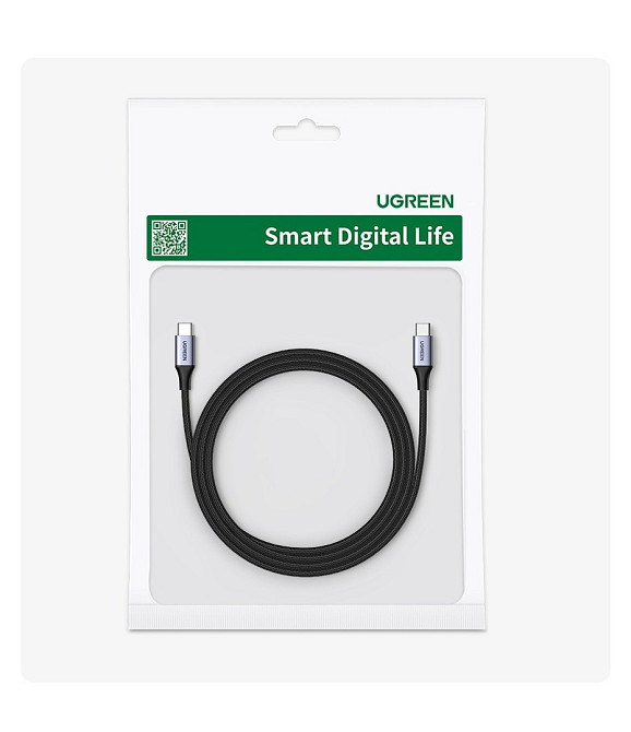 Кабель Ugreen USB Type-C - USB Type-C 5А 100W 70429 (Серебристый, 2 м) Миколаїв - фото 10