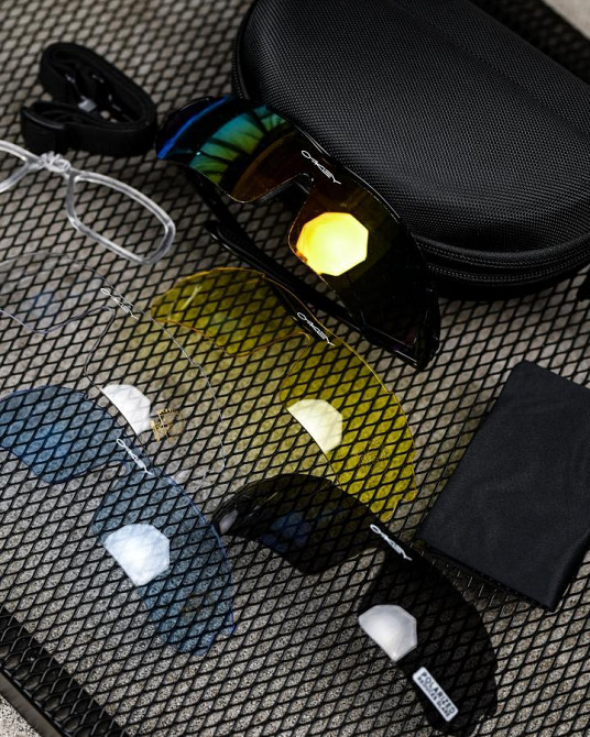 Очки тактические OAKLEY (5 линз) с поляризацией Черные  ВТ6825 Одесса - изображение 3