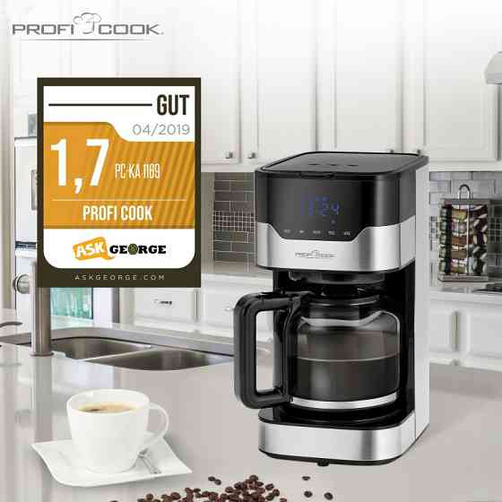 Крапельна кавоварка сенсорна 1.5 літра Profi Cook PC-KA (1169) Потужність 900 Вт Нововолинськ