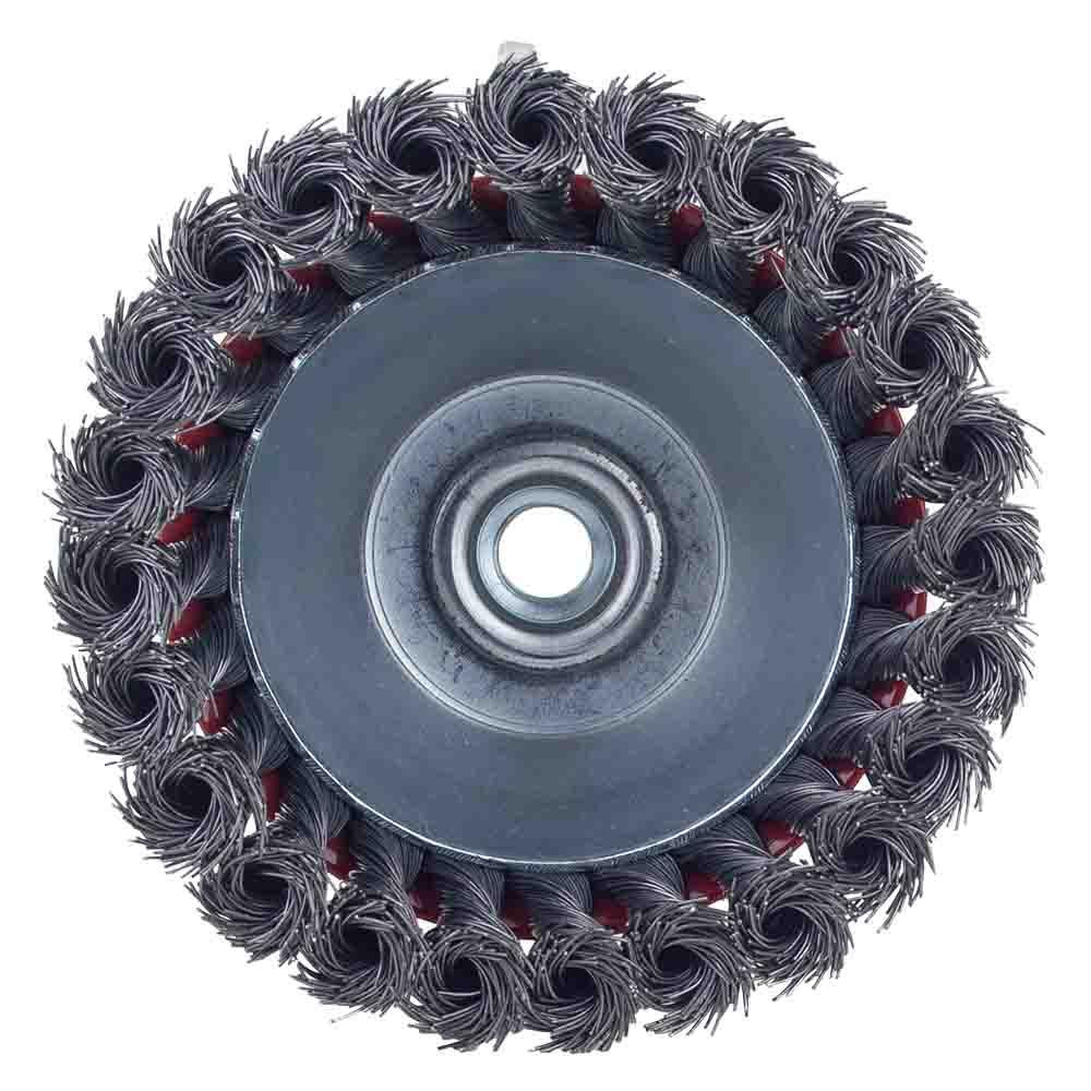 Щетка проволочная чашевидная Ø125мм М14×2мм (стальная витая) SIGMA (9026121) Ровно - изображение 4