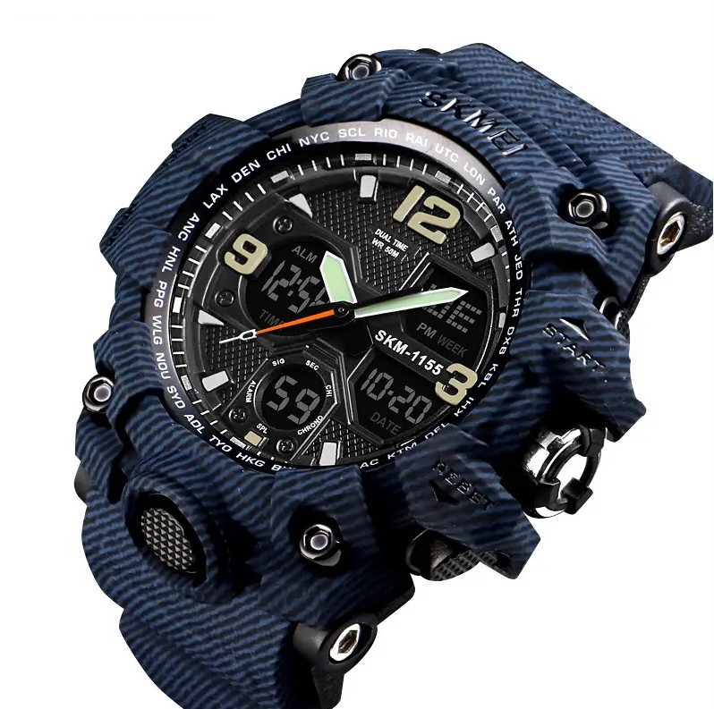 Мужские наручные часы Skmei Hamlet 1155 Синий джинс Винница - изображение 2