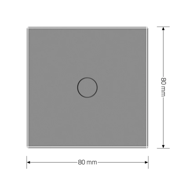 LIVOLO Розумний сенсорний прохідний/перехресний ZigBee вимикач 1 сенсор Livolo сірий скло (VL-C Коломыя