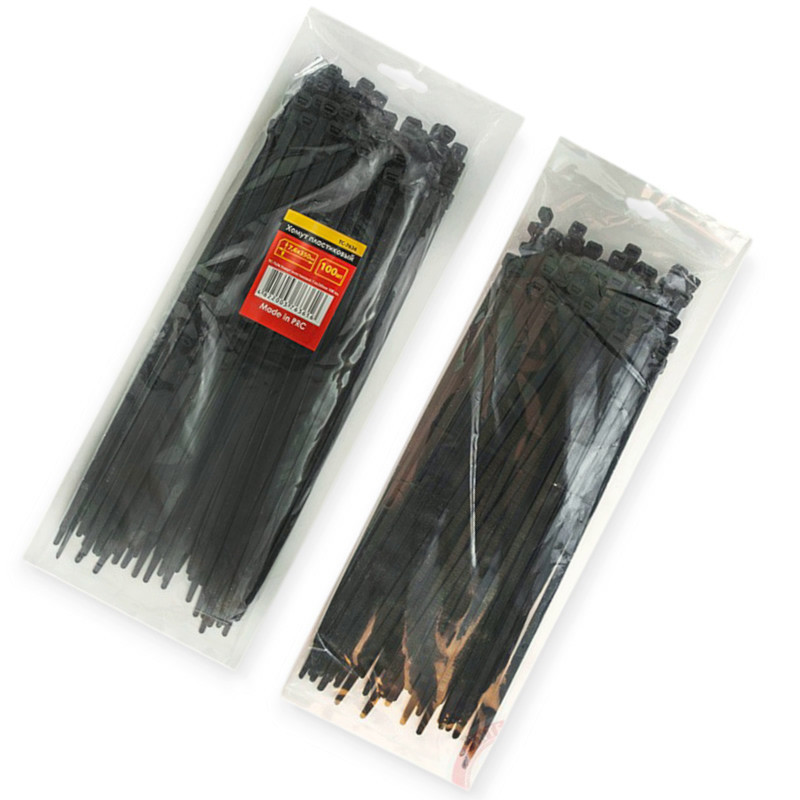 Хомут 250 x 3,6 чорний пластиковий Мукачево - фото 1