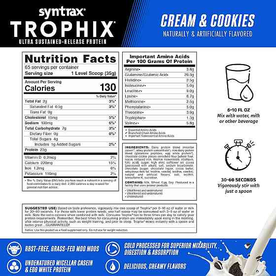Протеїн Syntrax Trophix 2.2 kg (Cream &amp; Cookies) Луцьк