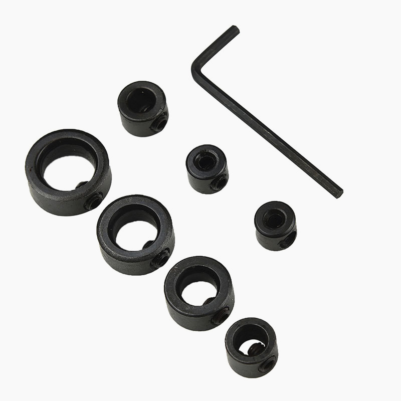 Обмежувачі глибини свердління для свердел 8 шт 3-16 мм, регульовані стопорні кільця для точного занурення Київ - фото 1