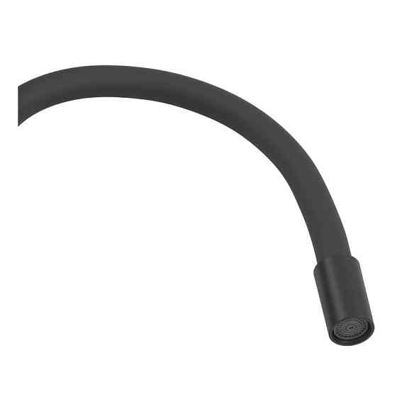 Змішувач для кухні Zerix Rex-011 Black Refl.Black з нержавіючої сталі (Колір чорний+силіконовий вилив чорний) (ZX6132)   ( 27262 ) Харьков