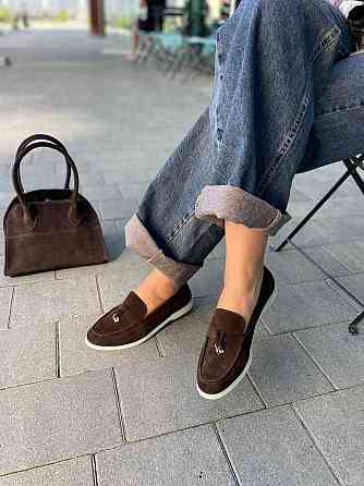 Mermaid Лофери жіночі Mermaid Б-1 шоколадні/біл.под (весна-осінь, замша натуральна) (6006) 41 Коломия