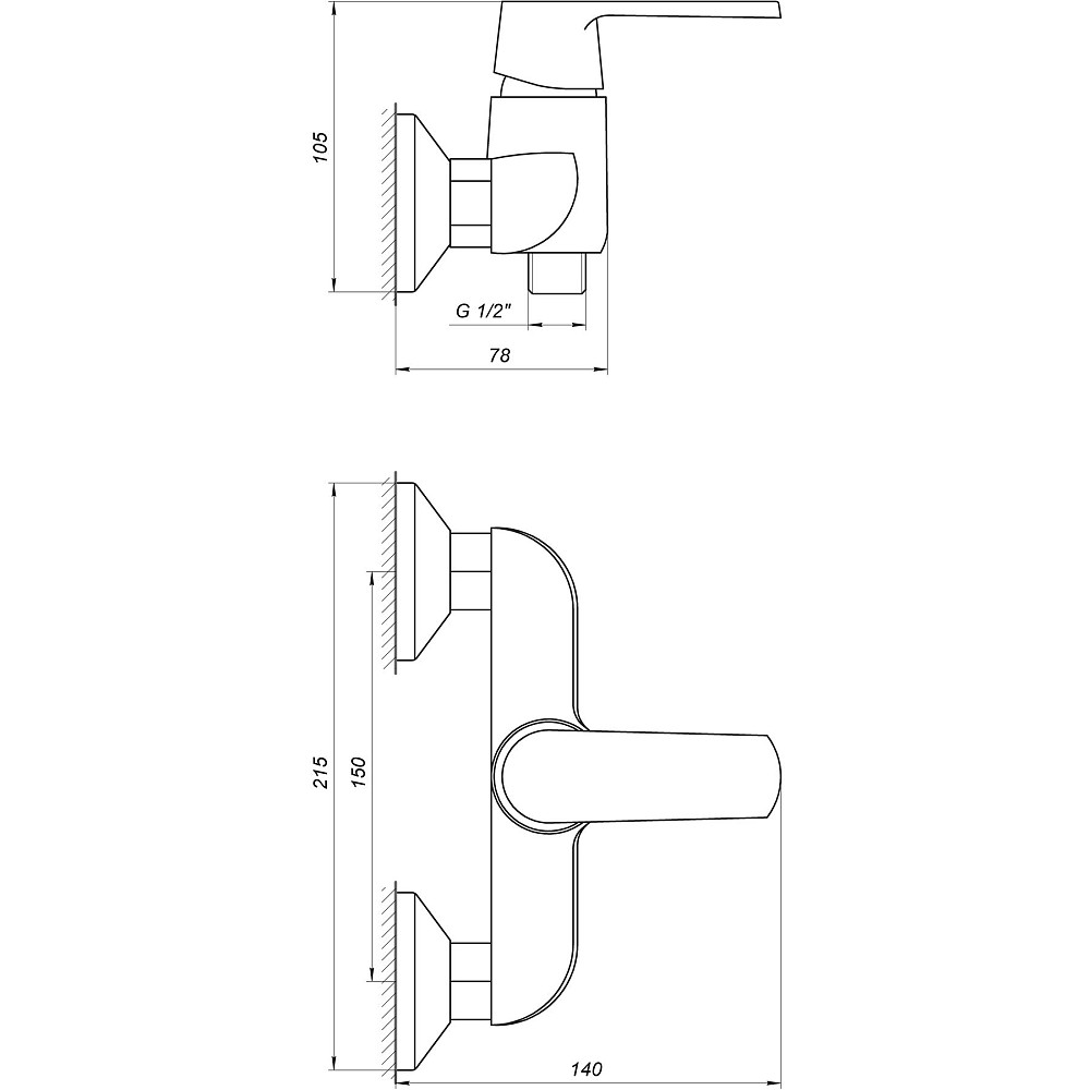 Змішувач для душу Globus Lux Laguna GLA-0105-7-WHITE Луцк - изображение 7