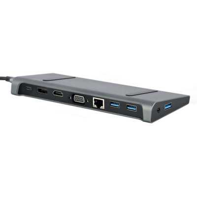 Концентратор Cablexpert USB-C 9-in-1 (USB-hub + HDMI/VGA/PD/CR/LAN/3.5mm) (A-CM-COMBO9-02) Винница - изображение 3
