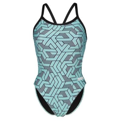 Купальник Arena Escape Swimsuit Challenge Back 007739-580 бірюзовий, чорний 44 (3468337383345) Винница - изображение 3