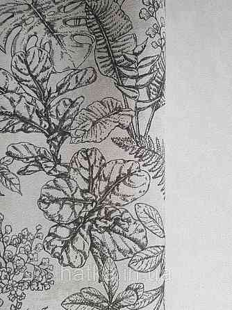 Шпалери флізелінові eco Decoprint Essentials EE22547 різні тропічні листя чорні на білому Київ