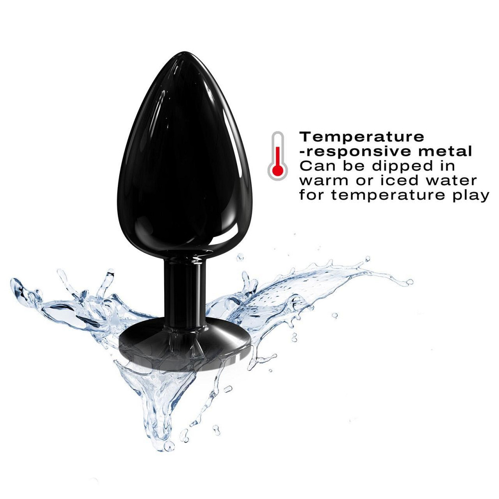 Металлическая анальная пробка с кристаллом Dorcel Diamond Plug Black L Sex Aura Киев - изображение 4