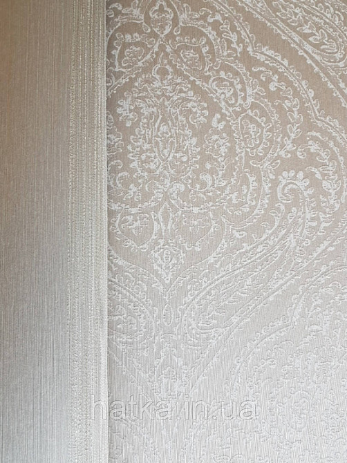 Текстильні шпалери на флізеліновій основі Cador Rasch Textil 086736 бежевий капучіно мокко з сріблом Київ - фото 3