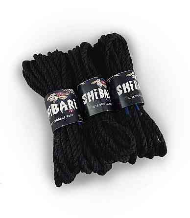 Джутовая веревка для Шибари Feral Feelings Shibari Rope, 8 м черная Sex Aura Киев