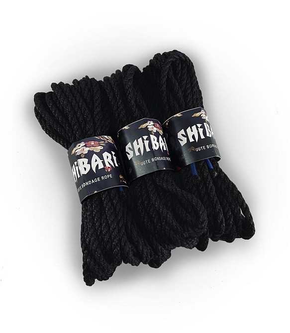 Джутовая веревка для Шибари Feral Feelings Shibari Rope, 8 м черная Sex Aura Киев - изображение 2
