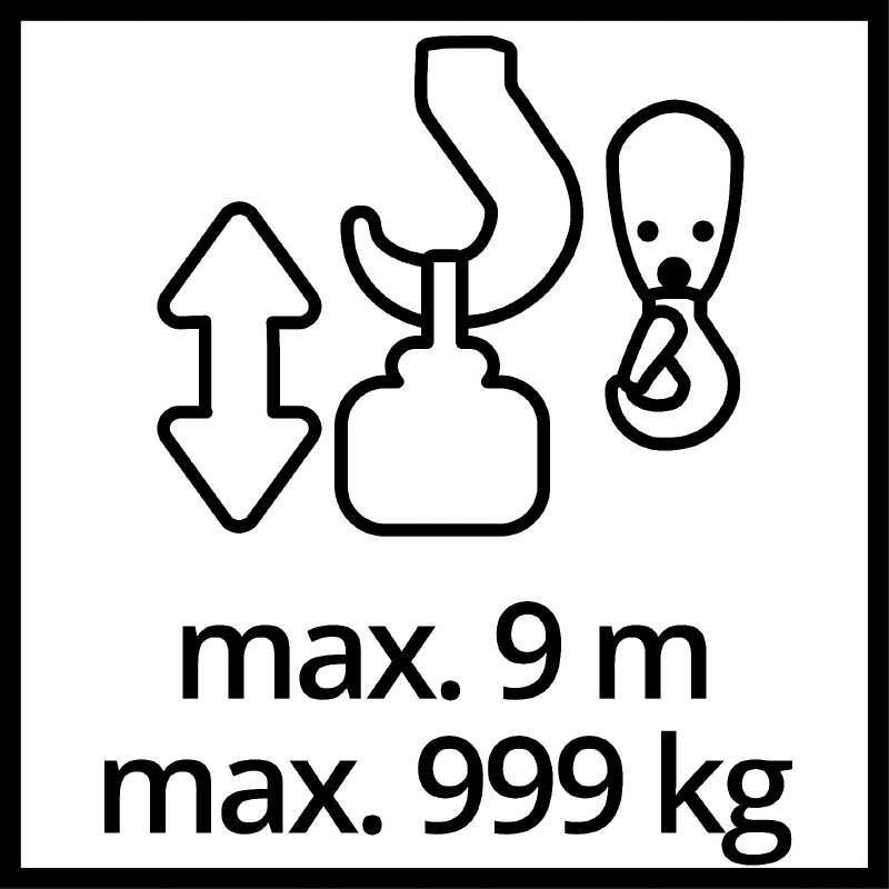 Электрический тельфер (подъемник) Einhell TC-EH 1000: 1600 Вт, 1000 кг макс., 18м (2255160) лебедка Киев - изображение 7