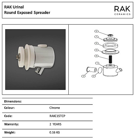 Писсуар RAK Ceramics Jazira Urinal Bowl (RAK0056) Белый Винница - изображение 7