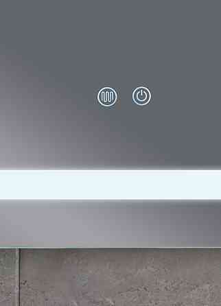 Дзеркало Mixxus WARM MR12-80x60-REVERSE з LED Touch, Anti-fog, димером, регулюванням яскравості  ( MI6672 ) 32283 Харків