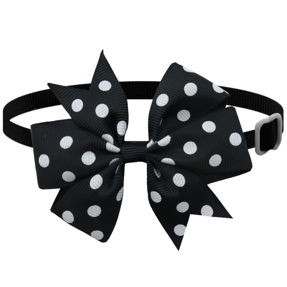 Бантик на шию для собак та котів one size чорно-білий Київ - фото 1