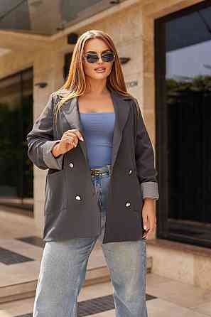 Жіночий базовий піджак на підкладці з манжетами "Lavita" | Норма і батал Київ