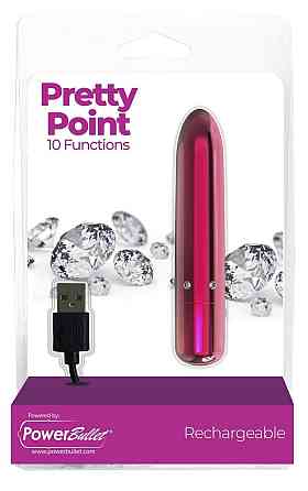 Вибропуля PowerBullet - Pretty Point Rechargeable Bullet Pink Sex Aura Киев