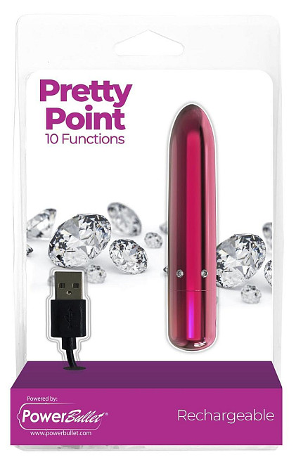 Вибропуля PowerBullet - Pretty Point Rechargeable Bullet Pink Sex Aura Киев - изображение 5