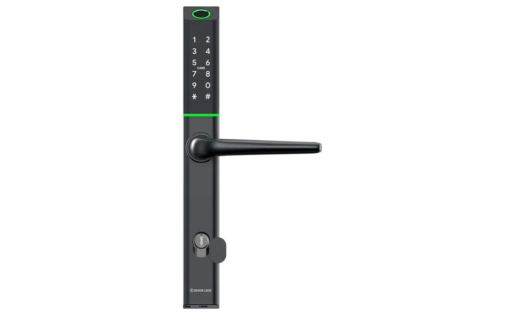 Умный дверной биометрический замок SEVEN LOCK SL-7763BF black Киев - изображение 2