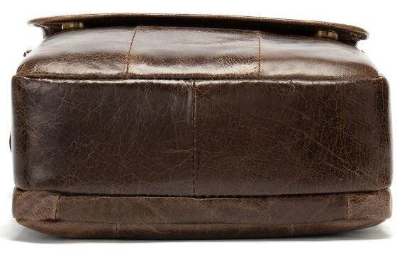 Вертикальна сумка чоловіча Vintage 14863 Коричнева Київ - фото 6