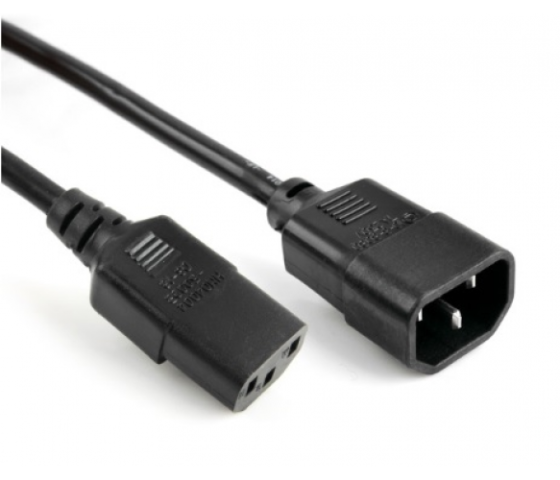 Кабель питания PC-monitor 1.8m, 0.75mm, 3pin, IEC C13-C14, OEM Q250 Полтава