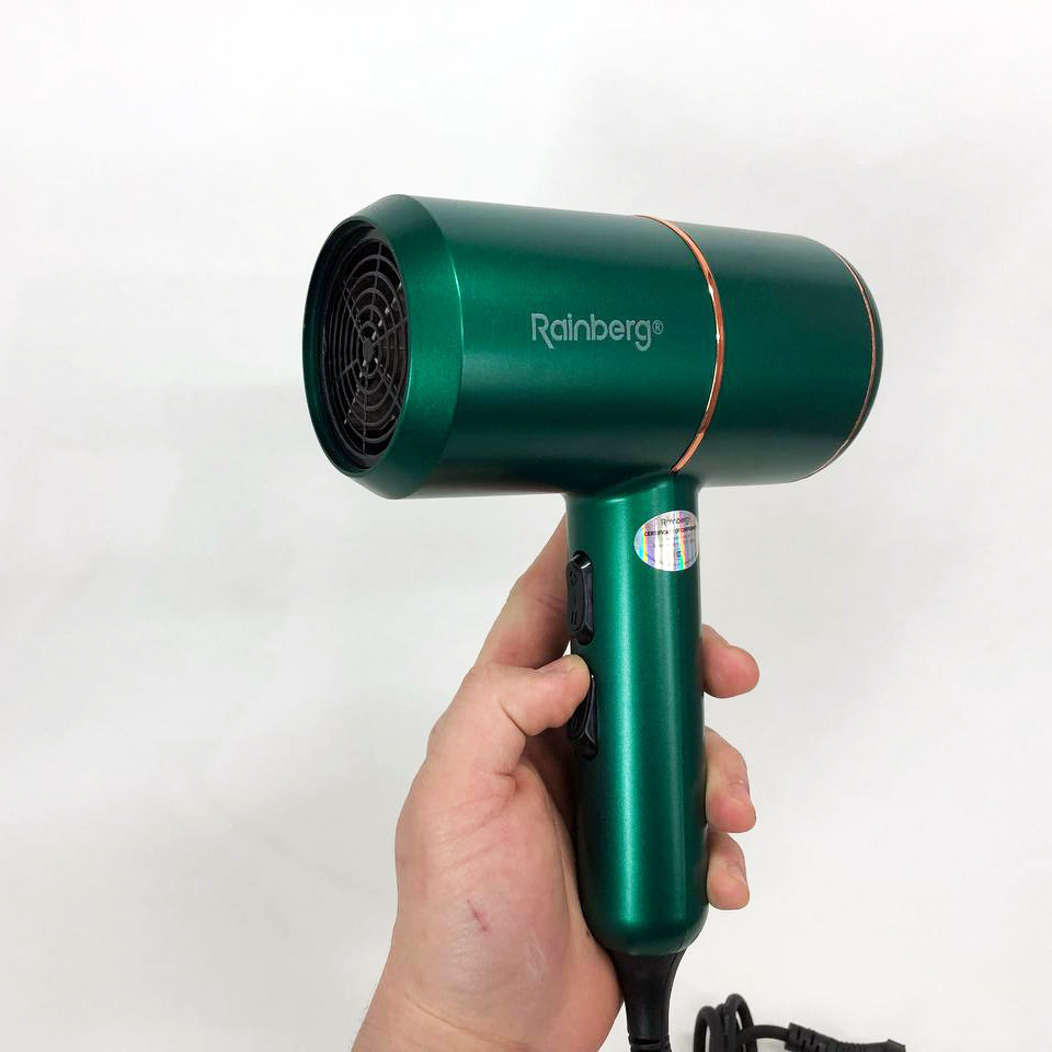 Фен без шкоди для волосся Rainberg RB-2211, Фен з потужним мотором Портативний з насадками NH-96 Івано-Франківськ - фото 5