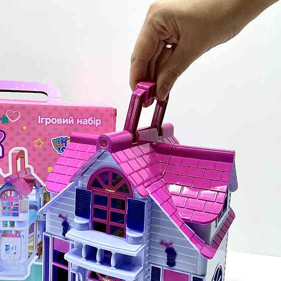 Ляльковий будиночок Limo Toy з фігурками розкладний Ліловий (F611) Чернігів