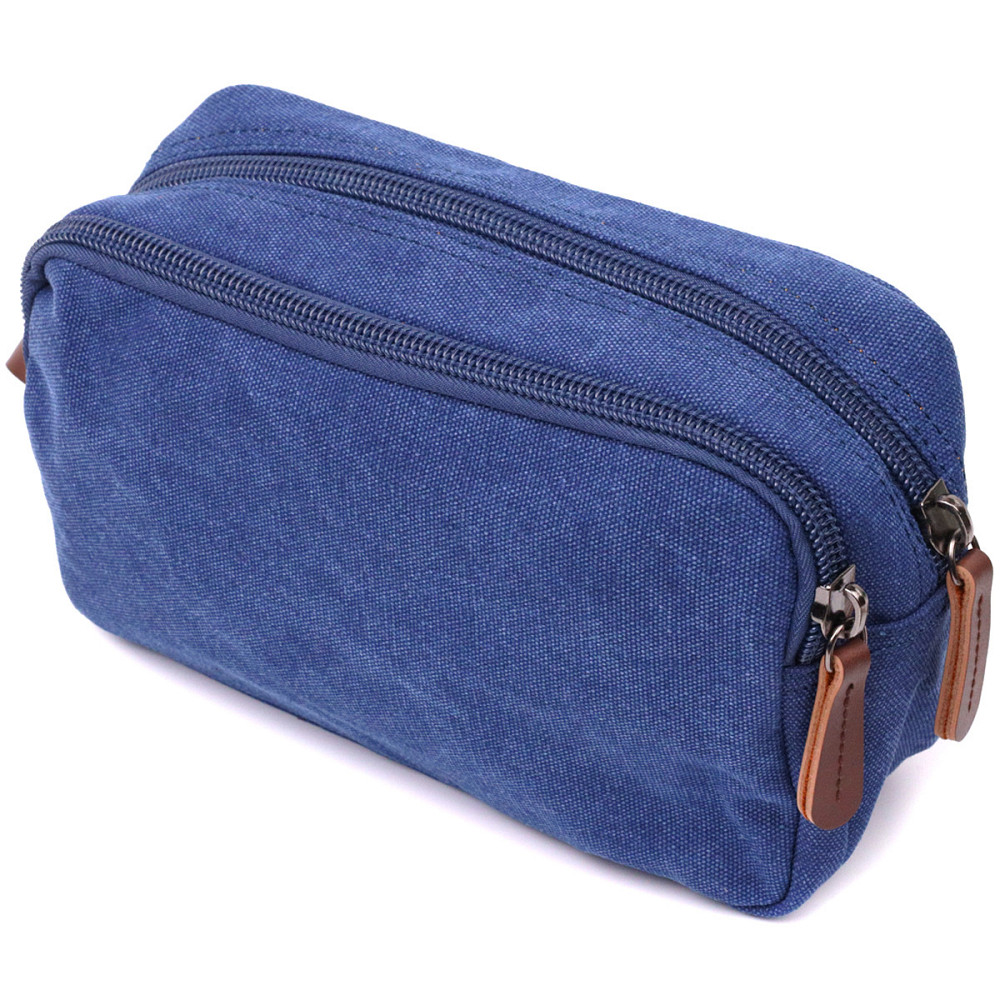 Удобная барсетка для мужчин на два отделения из качественного текстиля Vintage 22234 Синий Киев - изображение 9