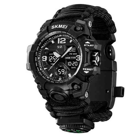 Часы наручные мужские SKMEI 1155BKBK PARACORD IF-80 Киев