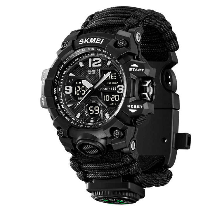 Часы наручные мужские SKMEI 1155BKBK PARACORD IF-80 Киев - изображение 2