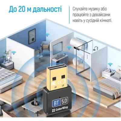 Bluetooth-адаптер ColorWay Bluetooth BT 5.0 (CW-AD-BT50) Вінниця
